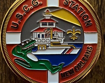 USCG Station New Orleans Challenge Coin; Coast Guard; Sta New Orleans; Sta Nola
