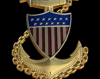 USCG Master Chief Anchor; MCPO; Master Chief&#39;s Anchor; Master Chief Petty Officer - metal