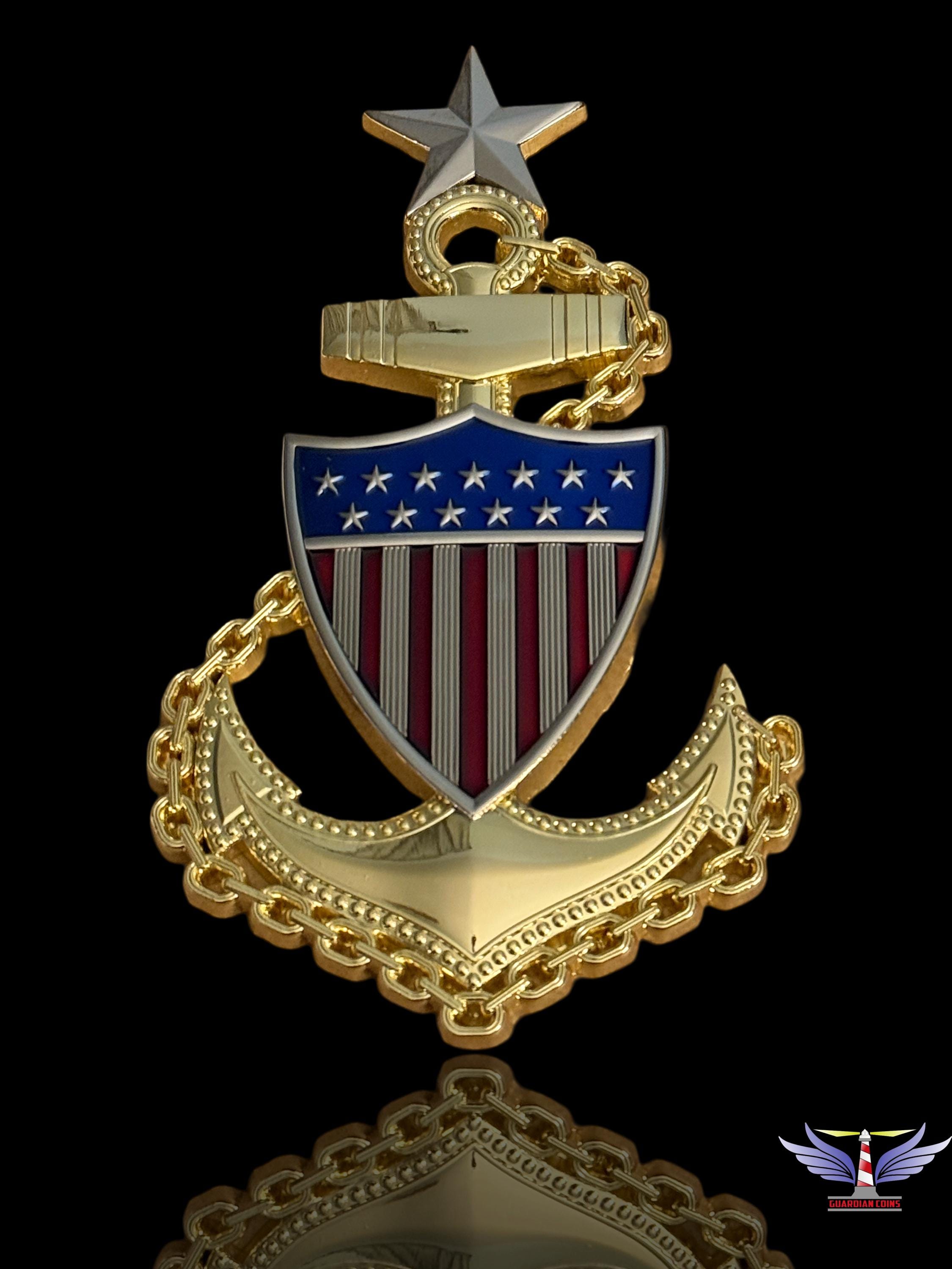 USCG Senior Chief Anchor; SCPO; Senior Chief's Anchor; Senior Chief Petty Officer - metal