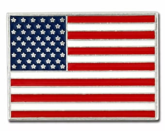 American Flag Lapel Pin; USA Lapel Pin; 5/8&quot; x 7/8&quot; - metal