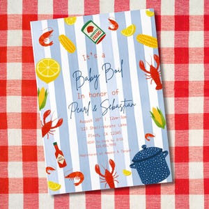 MADE-to-Order Digital Invitation | Crawfish Boil Baby Shower Invitation