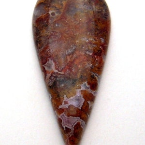 Spectacular Bloody Basin Plume Agate cabochon image 1