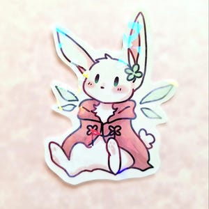 Bunny Pixie Holographic Sticker