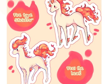 Fire pony monster stickers
