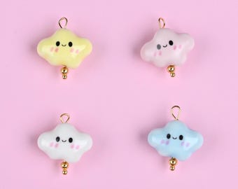 Kawaii Cloud-keramische bedels: pastelkralen voor sieraden maken