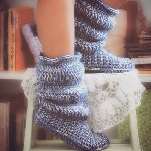 Crochet Pattern, Slipper Boots, US Womens Sizes 5-10, Digital Downloads image 8