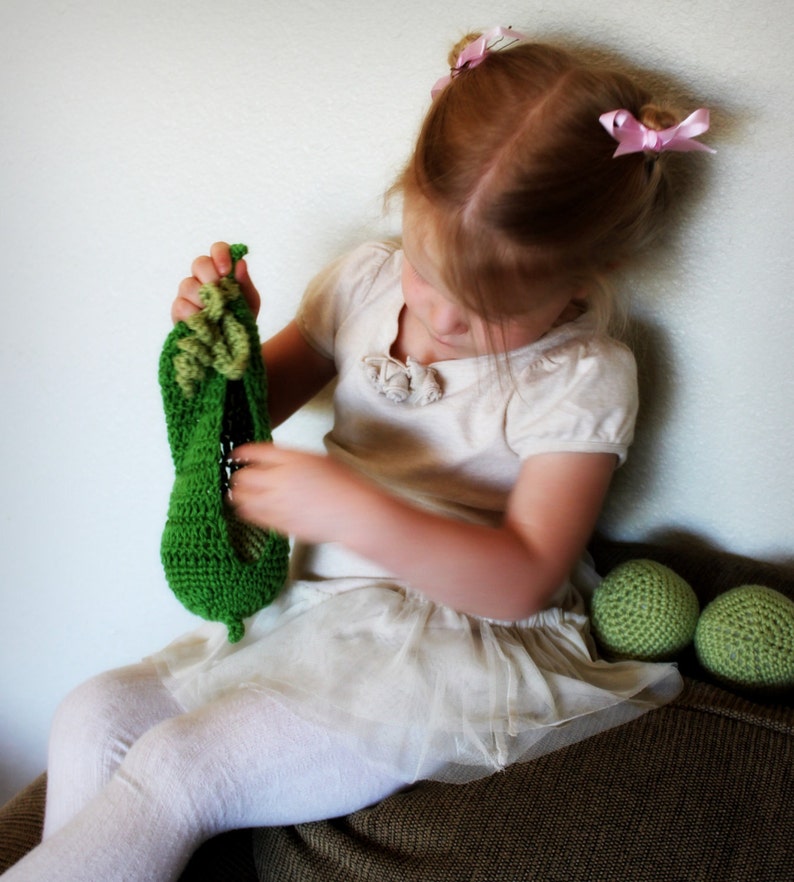 Crochet pattern PDF Peas in a pod baby toy an original wildcroft pattern image 2