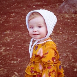 Knitting Pattern, Fidelia Baby Bonnet, Digital Download