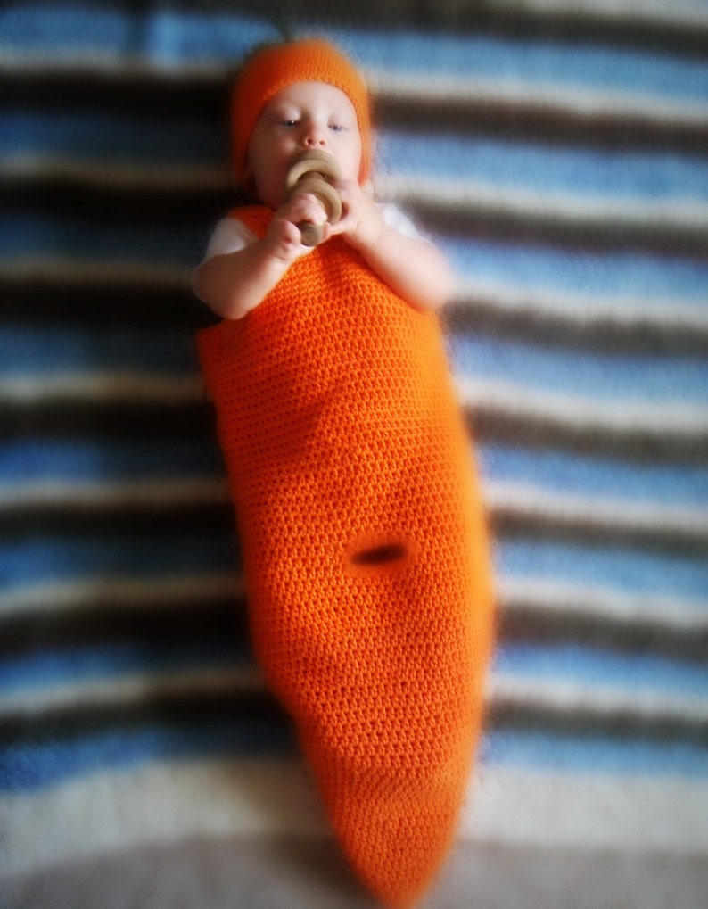 Crochet pattern Baby Carrot Costume 0-3 months, 3-6 months image 3