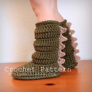 Crochet Pattern, Toddler Slipper Boots, Boys and Girls, US Toddler Sizes 4-9, Digital Download image 3