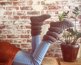 Crochet Pattern, Slipper Boots, US Womens Sizes 5-10, Digital Downloads