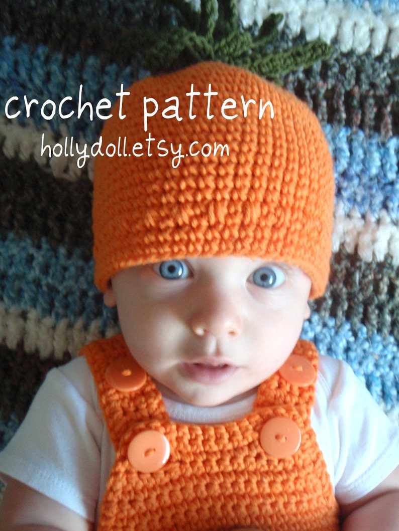 Crochet pattern Baby Carrot Costume 0-3 months, 3-6 months image 1