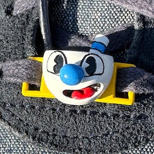 Cuphead vetersloten, Cuphead schoenveter, Cuphead schoenbedel, schoenaccessoires, sneakersieraden, Cuphead accessoires, sneakerbedels