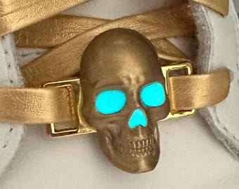 暗闇で光るスカルチャーム、スカルシューチャーム、シューアクセサリー、スニーカージュエリー、スカルジュエリー、スニーカーチャーム、スカルチャーム