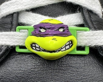 TMNT Ninja Turtles Charm Set of 4, Ninja Turtles Shoelace Charms, Shoe Accessories, Sneaker Jewelry, TMNT Jewelry, Sneaker Charm, Shoe Charm