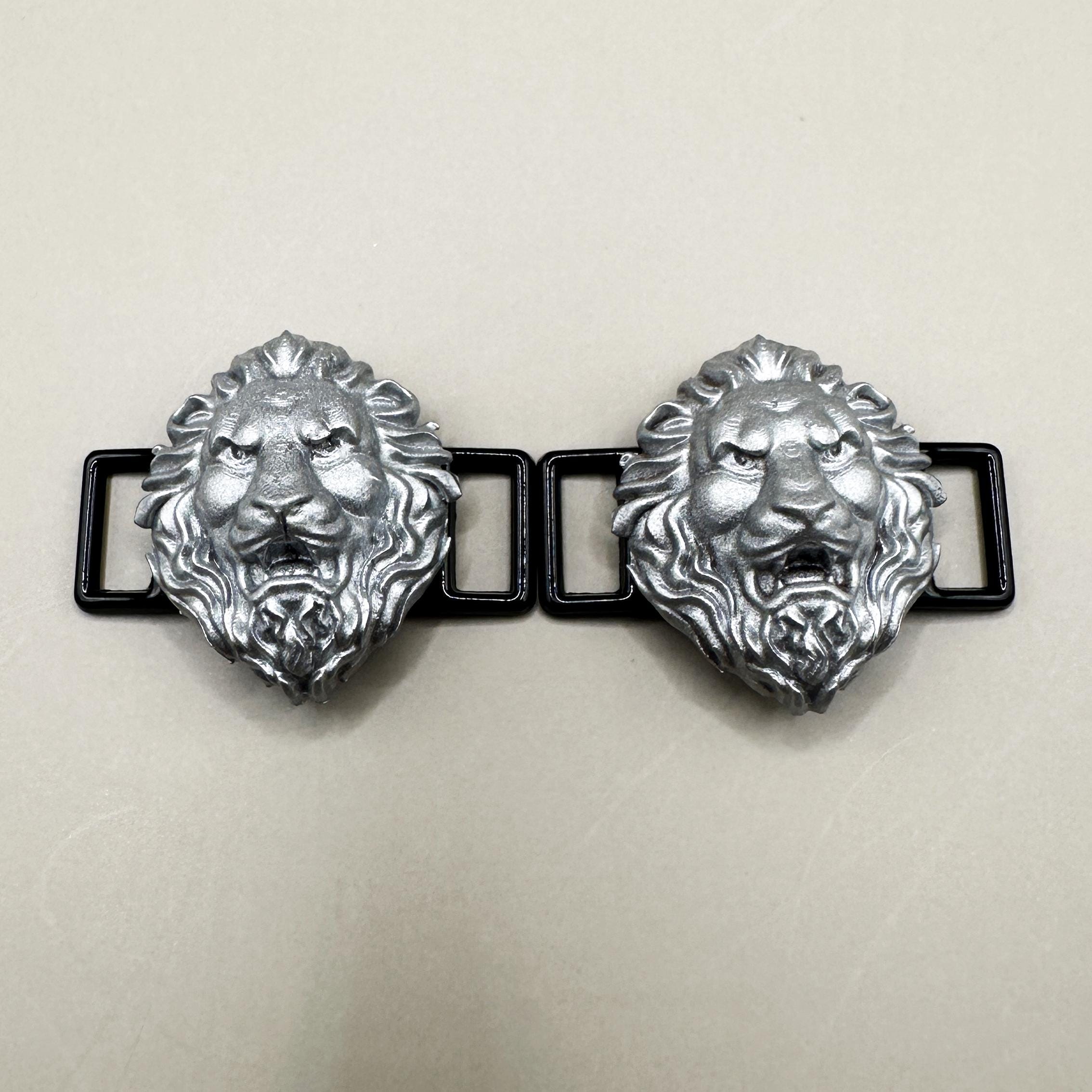 Lion Head Lace Locks, Lion Head Charm, Lion Shoe Charm, Shoe