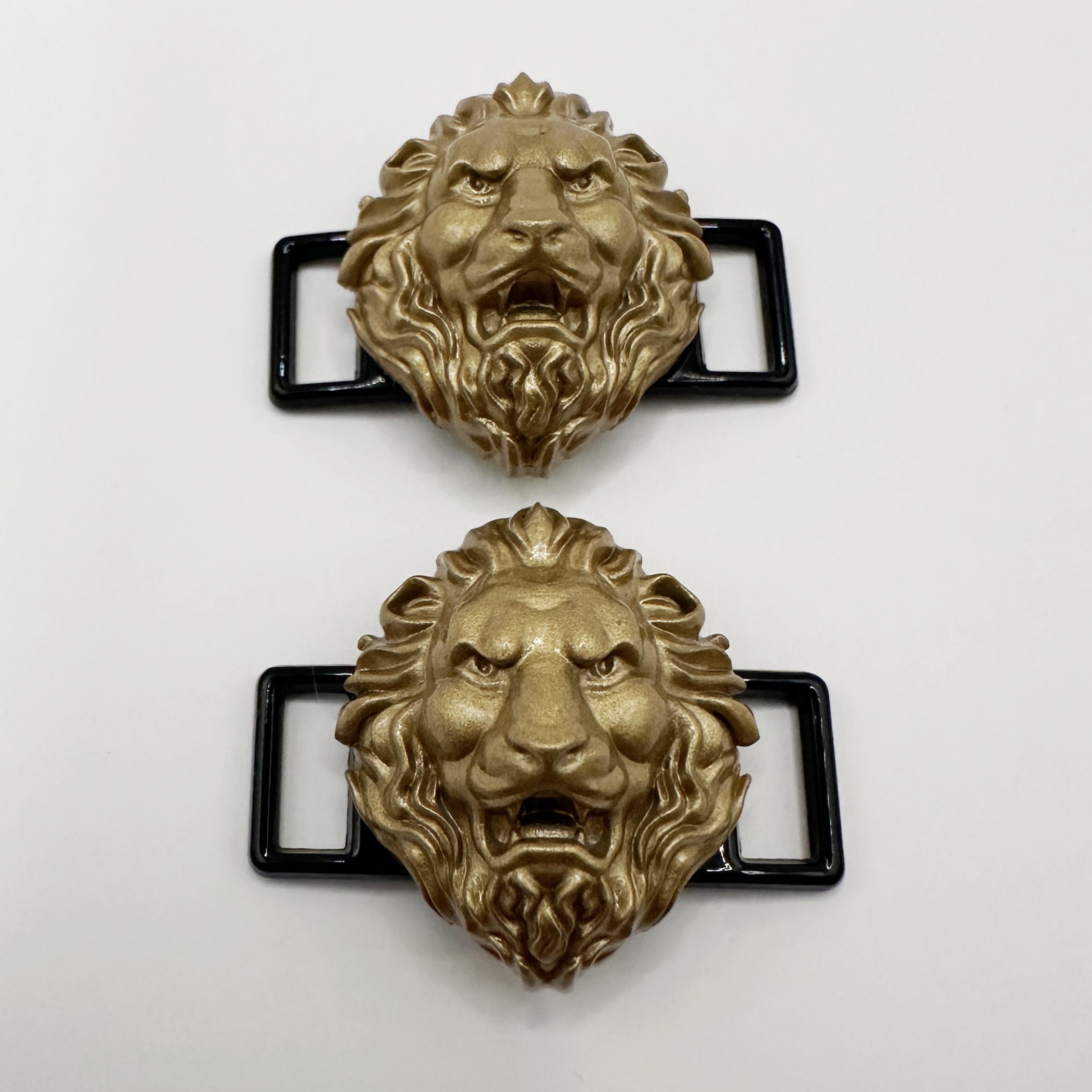 Lion Head Lace Locks, Lion Head Charm, Lion Shoe Charm, Shoe