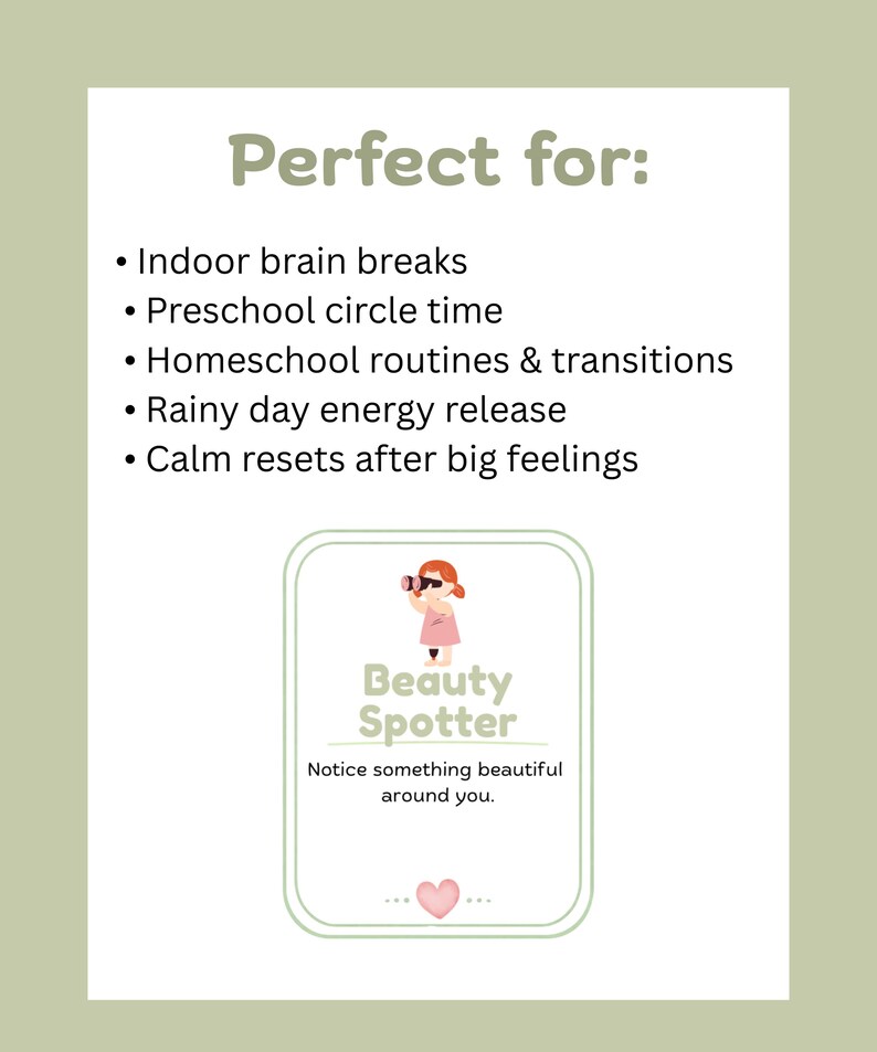 Calm Down & Movement Cards for Kids | 80 Printable Regulation Activities (Ages 3–8) image 6