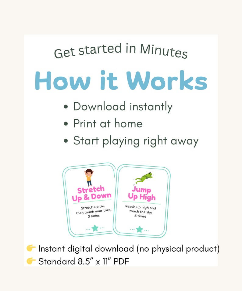 Indoor Movement Games for Kids | Printable Active Play Cards | Brain ...