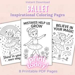 Ballet Coloring Pages for Kids – Affirmations Edition