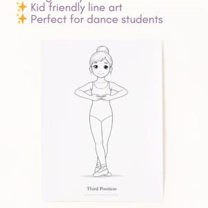 Ballet Positions Coloring Pages for Kids, Dance Activity, Ballet ...