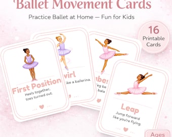 Ballet Movement Cards for Kids | Dance Practice Positions (Digital Download)