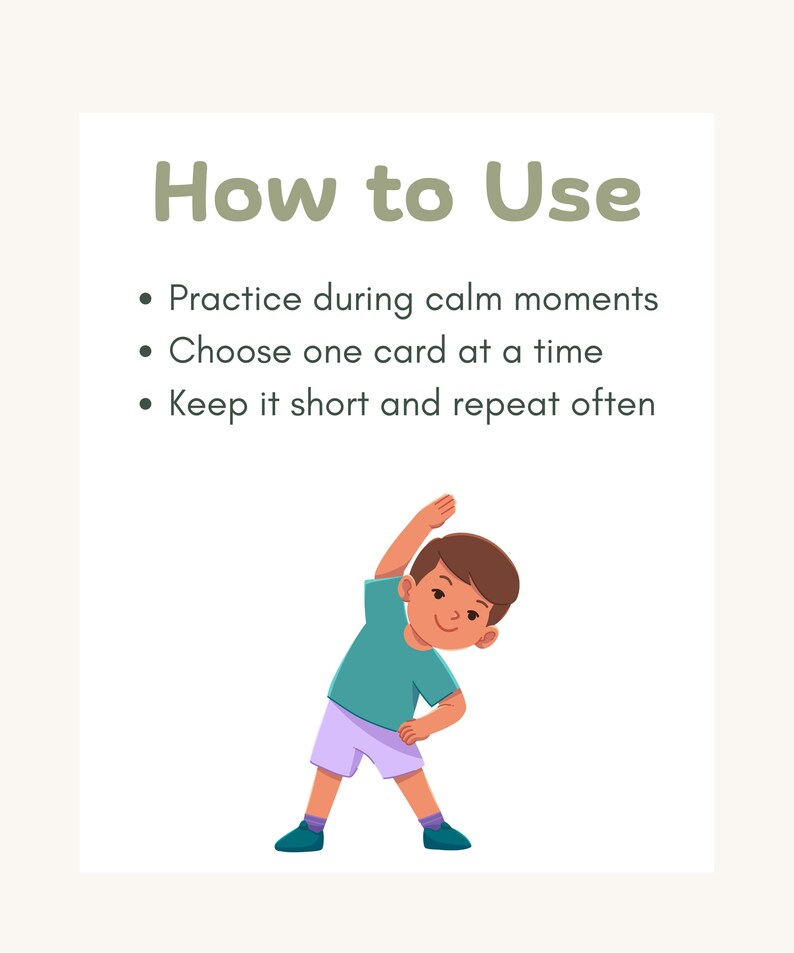 Calm Down & Movement Cards for Kids | 80 Printable Regulation Activities (Ages 3–8) image 8
