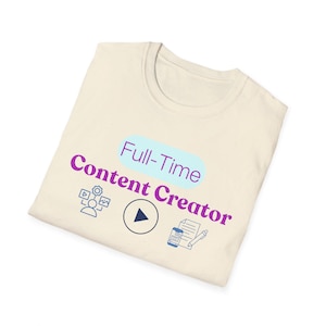 Content Creator Rees Unisex T-Shirt, Soft Tee for Men and Women, Graphic Tee, Blogger Shirt, Social Media Influencer Gift, Video Creator