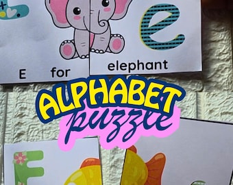 ABC Letter Matching Puzzle – Uppercase & Lowercase Alphabet Printable