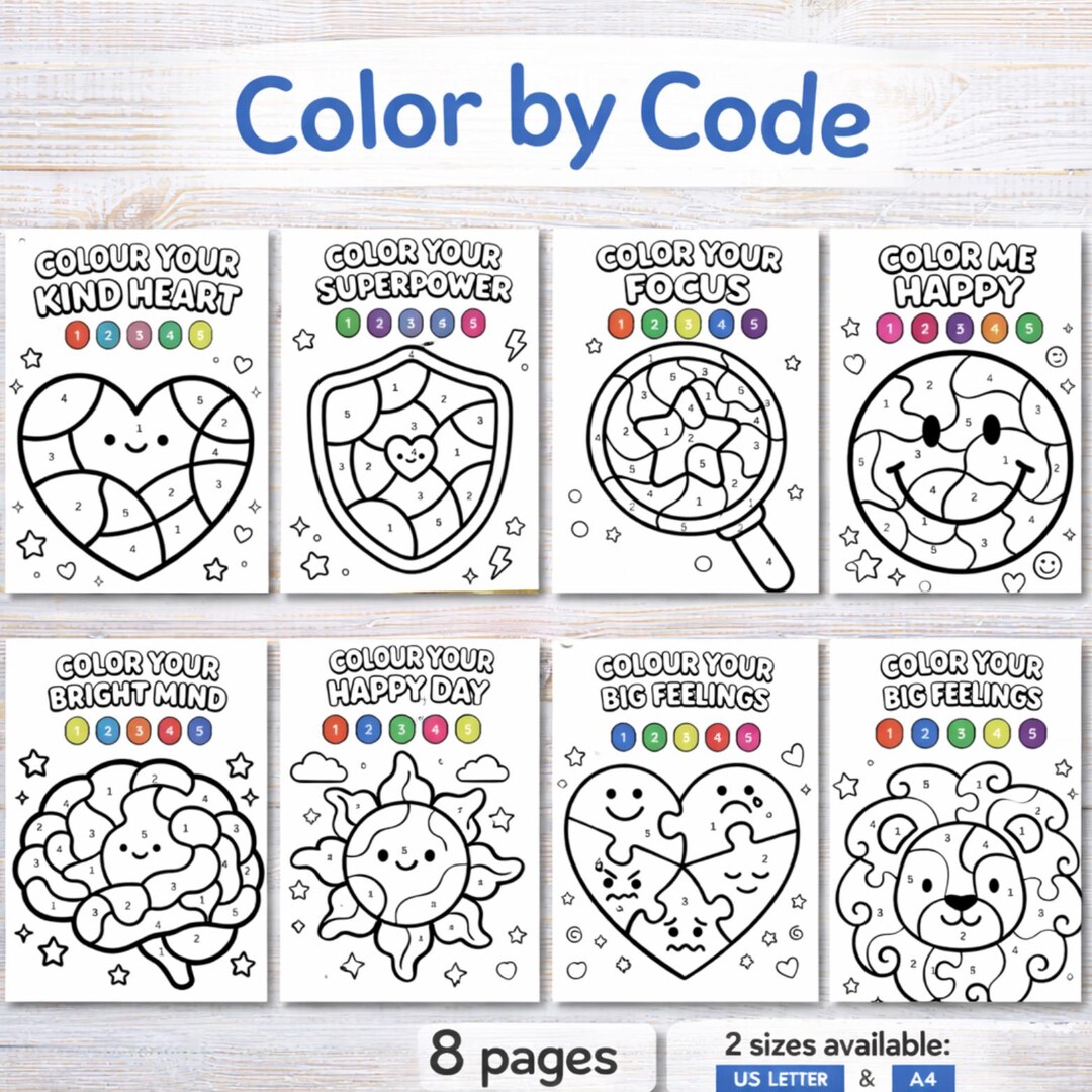 Color by Code Worksheets for Kids | Classroom Printable | Prek & Early ...