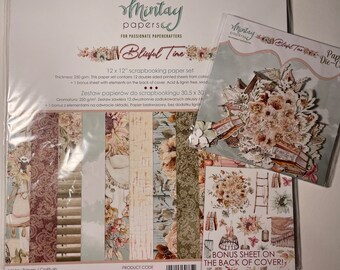 Blissful Time SET 12x12 Collection + Die Cuts Mintay Papers