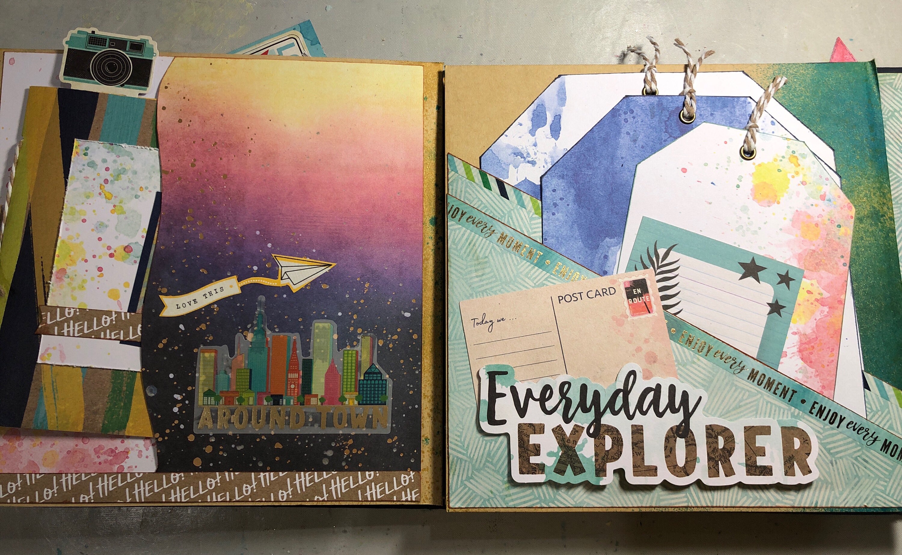 travel scrapbook 8x8