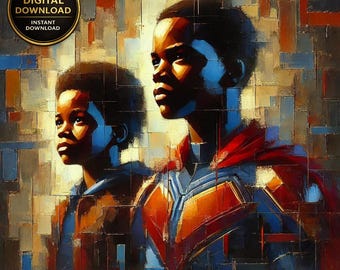 Afrofuturist Superhelden Jungen Kunstdruck: Black Boy Magie (Digitaler Download)