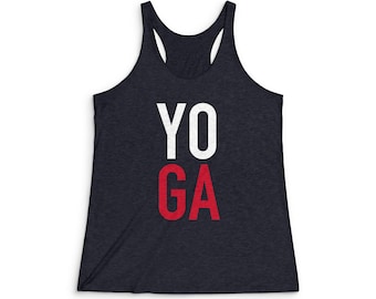 Tri-Blend Racerback Tank Top: Yoga, Workout, Athleisure