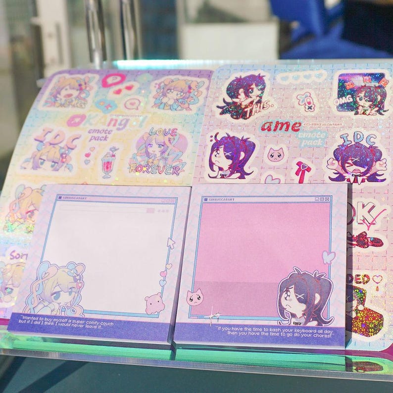 Needy Streamer Overload | Ame & Kangel Emote Sticker Sheets, Sticky ...