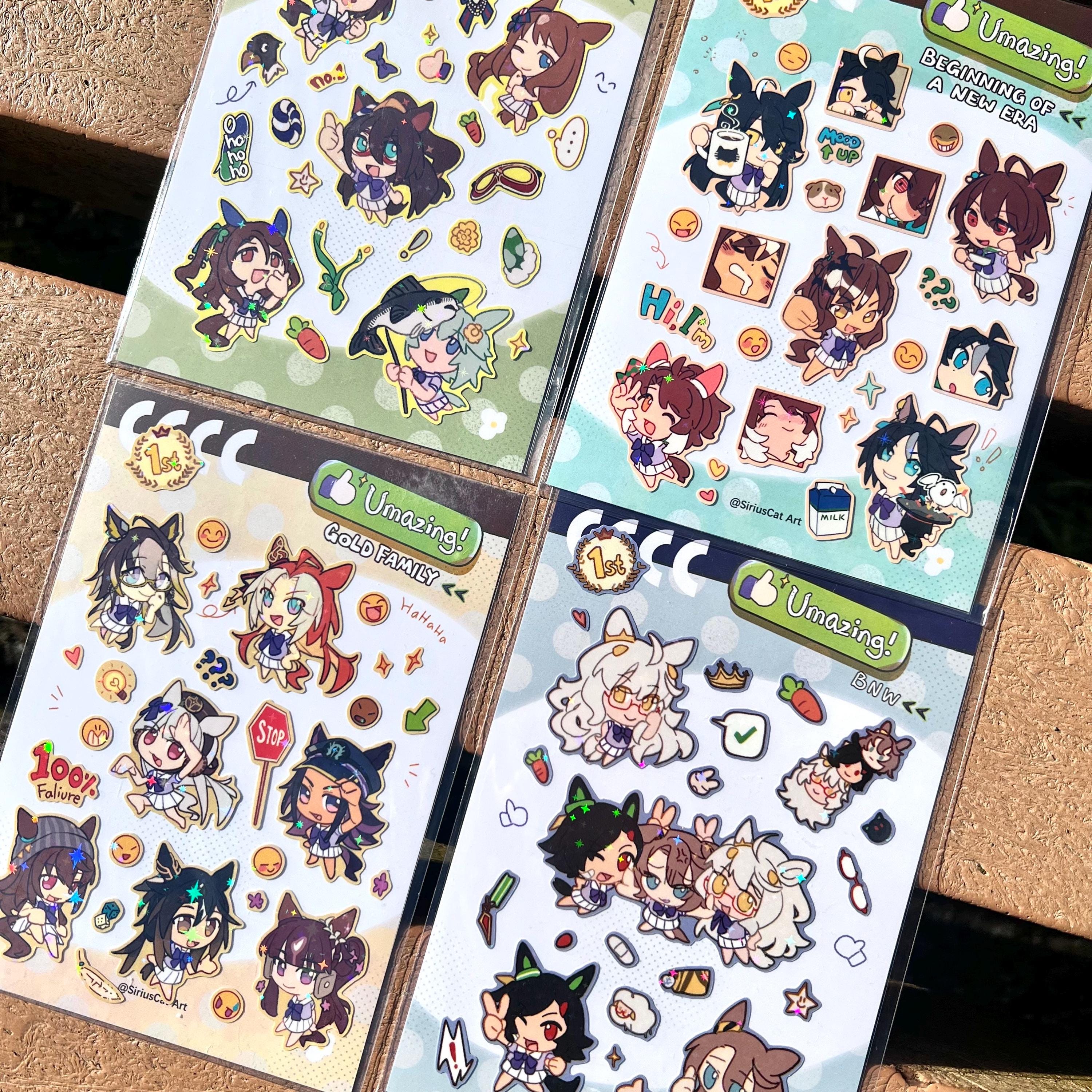 Uma Sticker Set UMAZING Sticker Sheets | 4” X 6” Sparkling Chibi Umamusume Stickers - Etsy