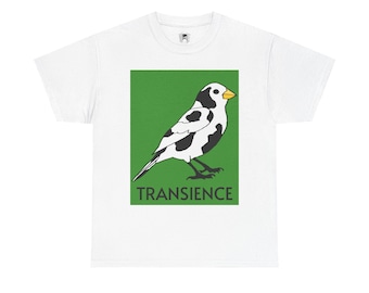 Transience Boxed Grassfinch of Leather T-Shirt