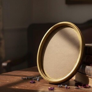 Großer Vintage Holzrahmen mit gotischem Porträt - Stimmungsvolle Dark Academia Wandkunst - Handgemaltes Dekor im antiken Stil - Geschenk für das viktorianische Zuhause Bild 10
