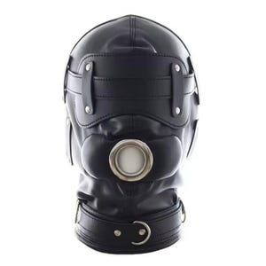 Leather mask, Adjustable Leather Hood