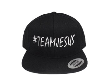 custom #TeamJesus classic snapback cap hat Yupoong 6089
