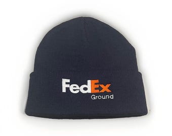custom FedEx Ground beanie knit dark navy