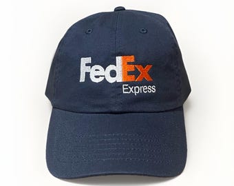custom FedEx Express cap washed classic dadhat cotton chino twill navy