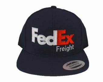 custom FedEx Freight classic snapback cap hat adjustable yupoong 6089 Dark Navy