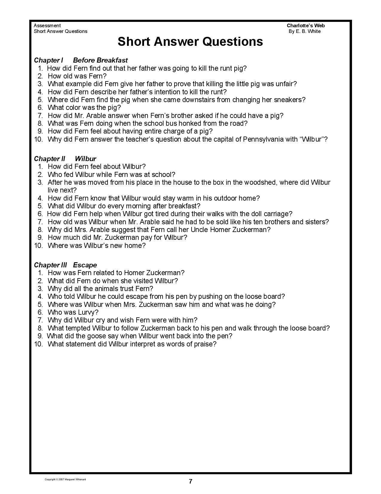 Charlotte S Web Teaching Guide Etsy