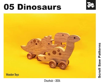 Scroll Saw Patterns Wooden Toys CNC Plans Woodworking DIY Dinosaurs Collection Woodworking Plans Wood Toy Band Saw