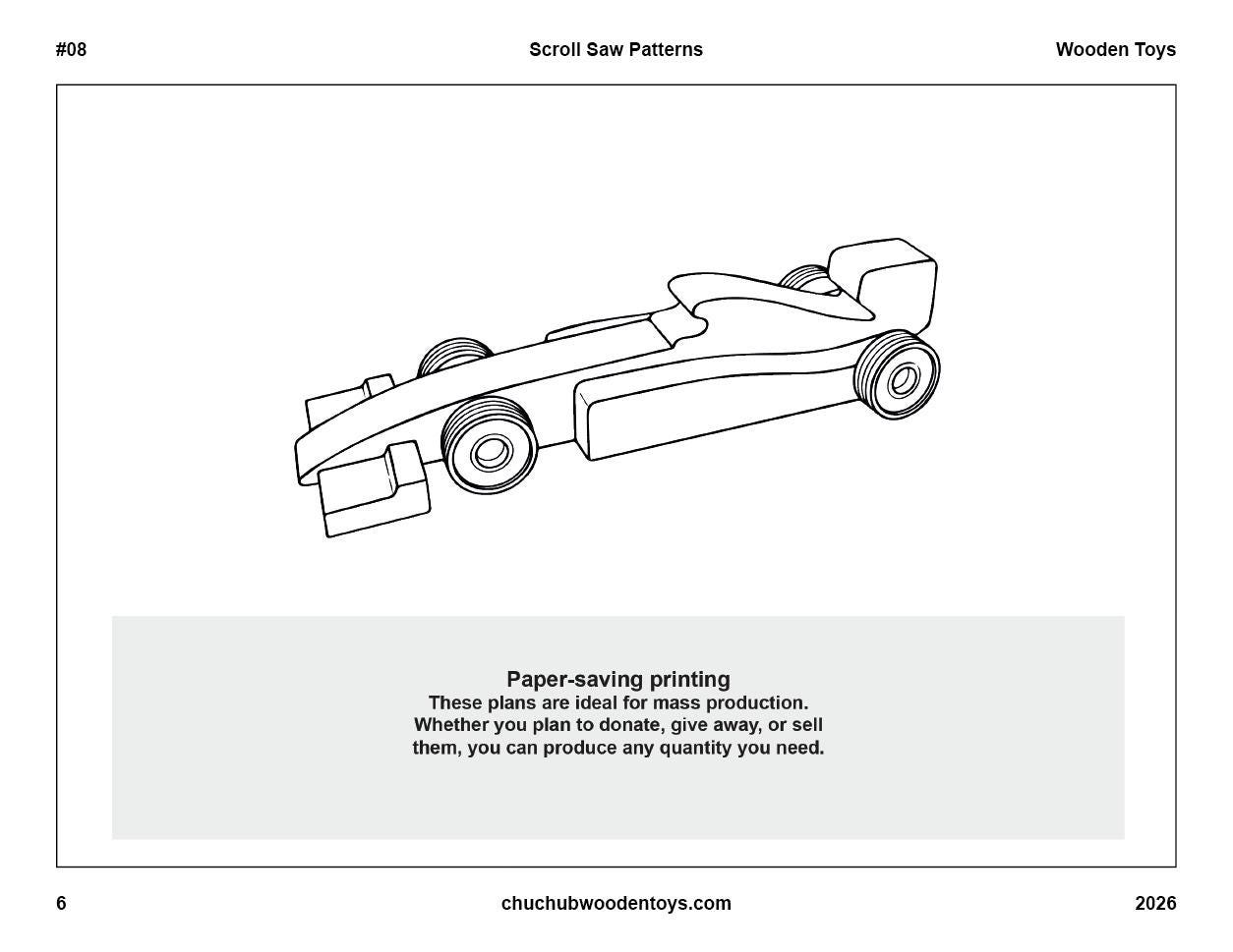 Wooden Toy Plans, Wooden F1 Racing Car, Scroll Saw Patterns, PDF, CNC ...