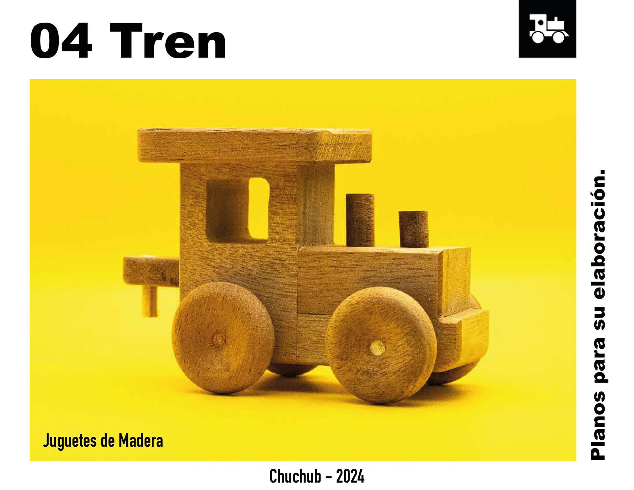 Tren de Madera, Planos de Juguetes de Madera, Descarga PDF SVG