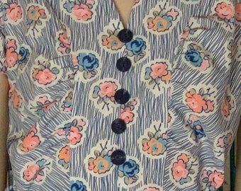 Swing Kittens, check this out. A fabulous swing dress made from an original 1940s  pattern /  WW11 /  forties / crepe  / art deco / 40’s