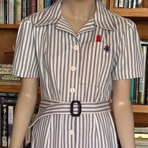 1940s Vintage style /  Overalls / Land Army / Boiler Suit / stripe / Vintage pattern / Cotton / 1940s / 40s pattern / OOAK / Rosie / forties