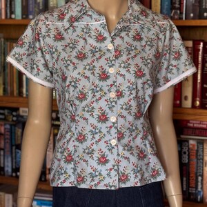 June 1940s Western Blouse Red - Made to Order main image 0